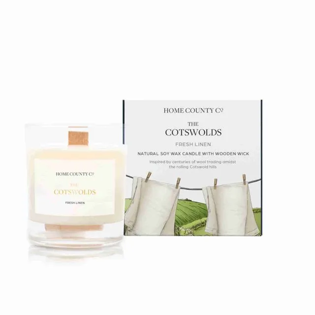 The Cotswolds - Fresh Linen Soy Candle