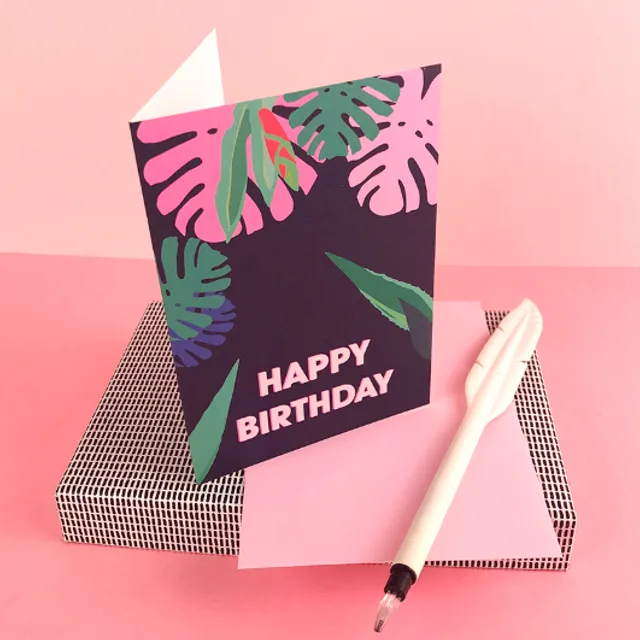 Happy Birthday Tropical Greeting Card