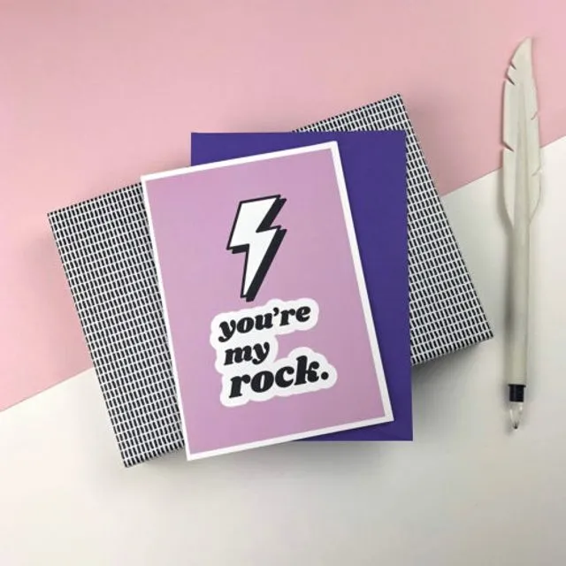 You're My Rock Greetings Card
