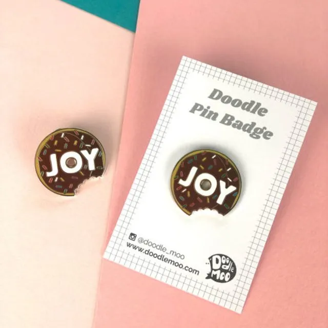 Joy Doughnut Enamel Pin