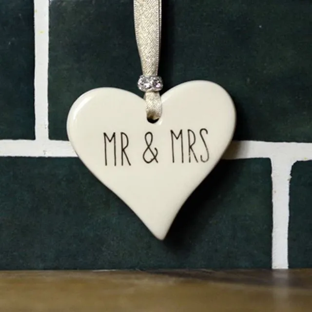 Mr & Mrs Ceramic Hearts