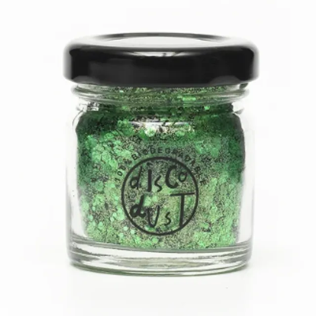 Spring Green Extra Chunky Bio Glitter Mix 18g Glass Jar