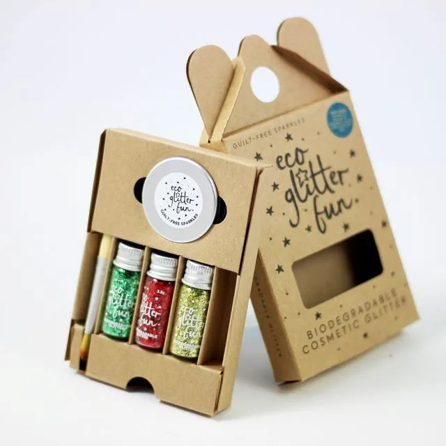 Eco Glitter Fun 3pcs Sparkle Christmas Blends Boxed Kit