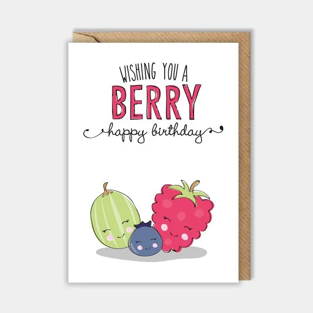Birthday card - A berry happy birthday