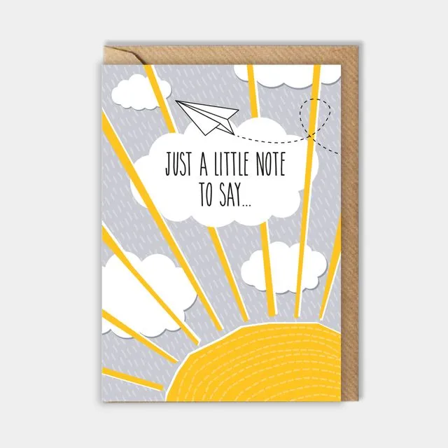 Everyday card: Just a little note to say...