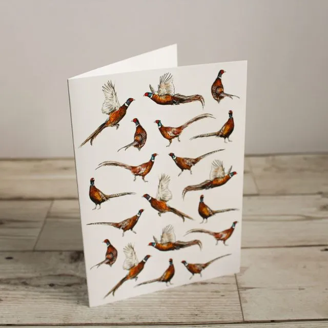 Pheasants Greeting Card | Hand Drawn Design by Gemma Keith