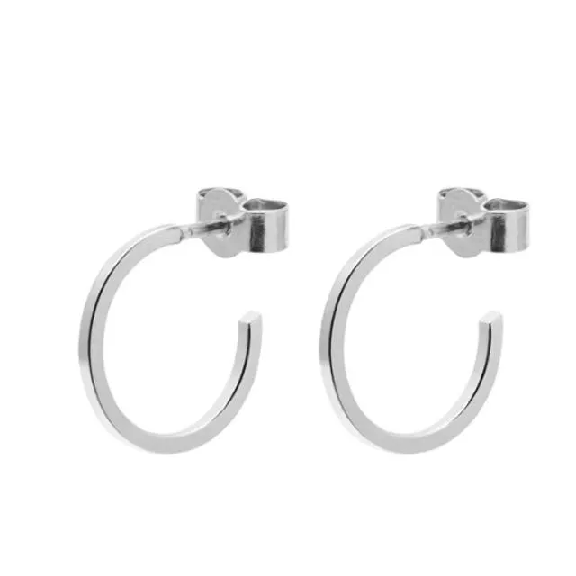 Mini Hoop Earrings  Silver