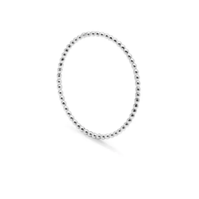 Ultra Skinny Sphere Stacking Ring - Silver