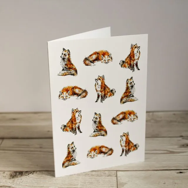 Fox Greeting Card | Hand Drawn Design by Gemma Keith