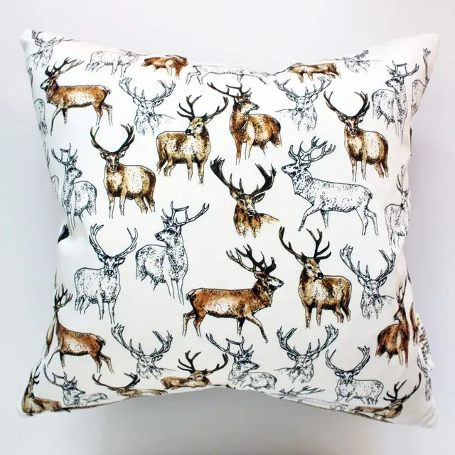 Stags Large Cushion | Handmade and Designed by Gemma Keith