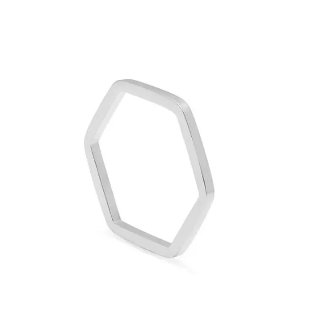 Hexagon Ring - Silver