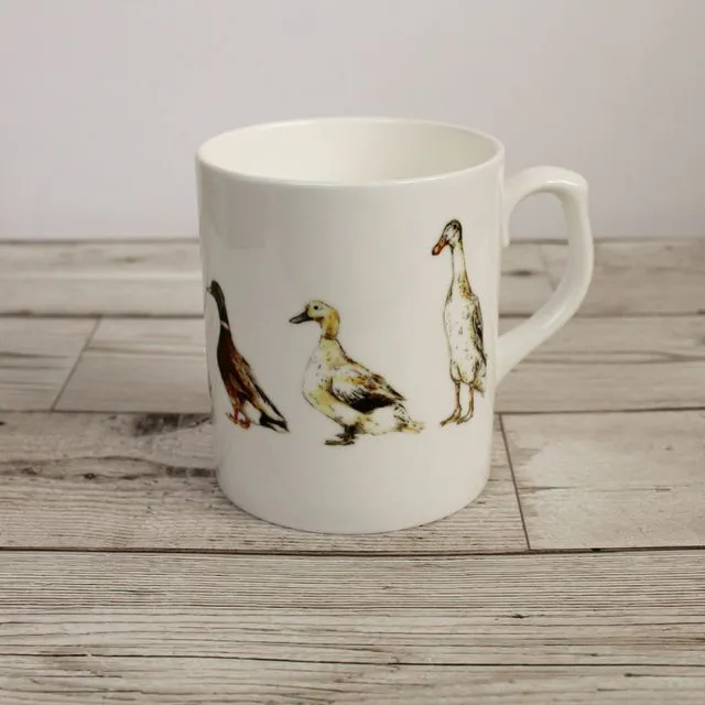 Ducks Bone China Mug | Hand Printed and Designed by Gemma Keith