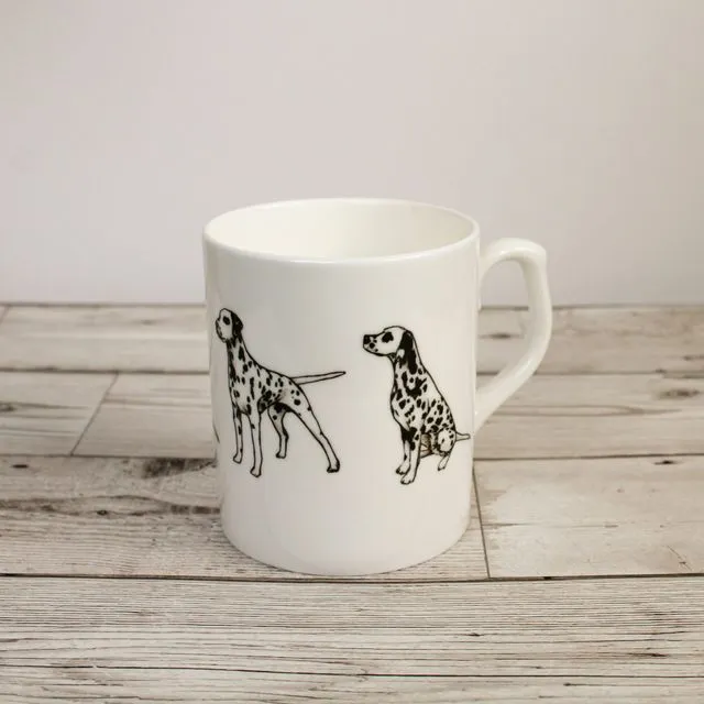 Dalmatian Dog Bone China Mug | Hand Printed and Designed by Gemma Keith