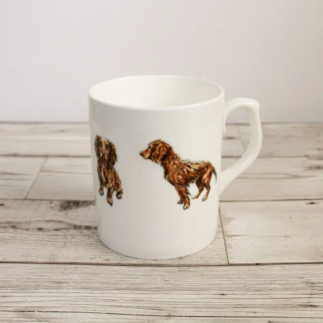 Cocker Spaniel Dog Bone China Mug | Hand Printed and Designed by Gemma Keith
