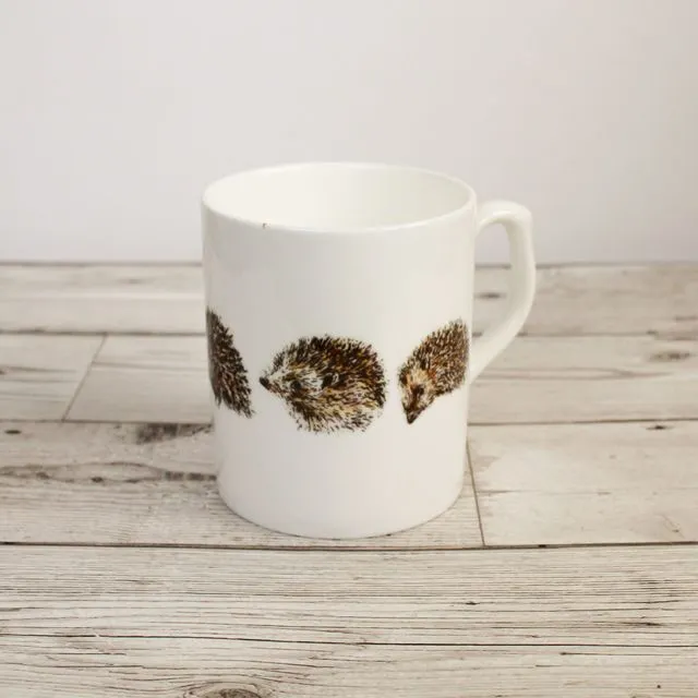 Hedgehogs Bone China Mug | Hand Printed and Designed by Gemma Keith