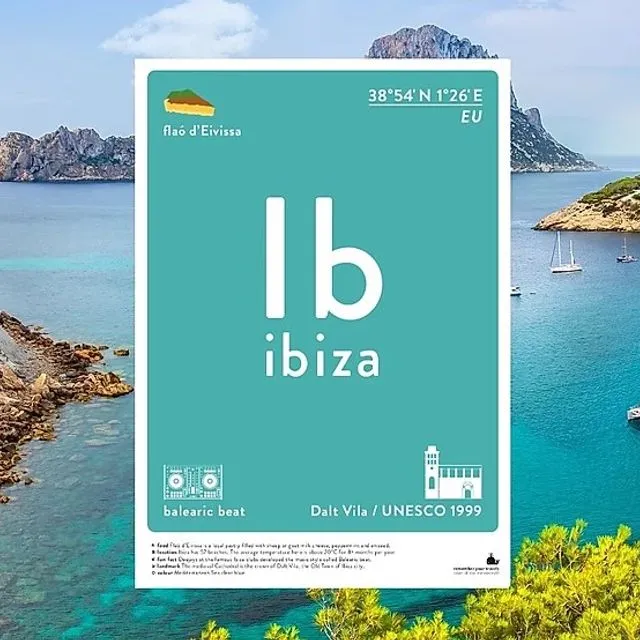 Ibiza Print Poster/Postcard