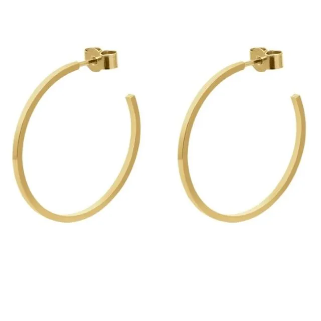 Large  Hoop Earrings  Gold