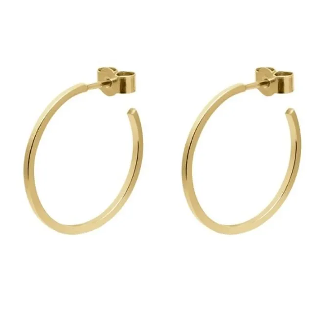Medium  Hoop Earrings  Gold