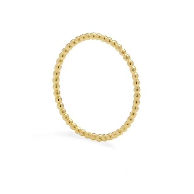 Skinny Sphere Stacking Ring - Gold