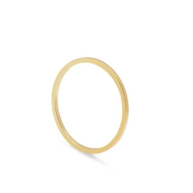 Ultra Skinny Square Stacking Ring - Gold
