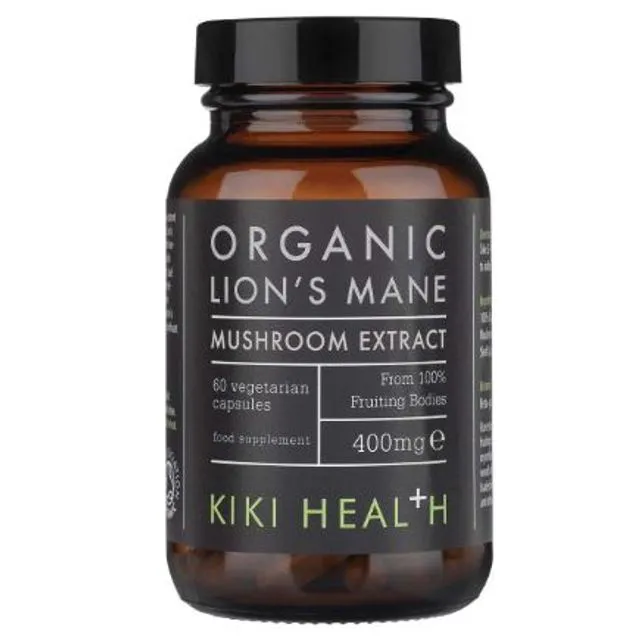 KIKI Health Organic Lion's Mane Extract Mushroom - 60 Vegicaps