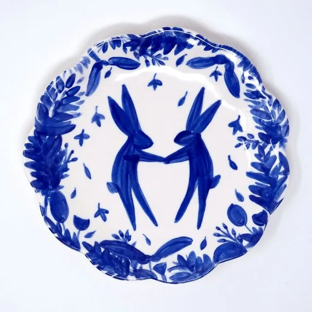 Autumn Hares Plate 15 cm