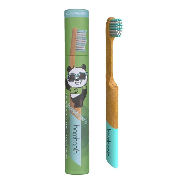 Kids Bamboo Toothbrush - Aqua Marine