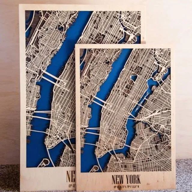 City Map Wall Art - Framed Poster Map