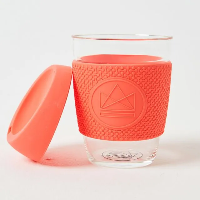 Neon Kactus Reusable Glass Coffee Cup - Dream Believer 12oz
