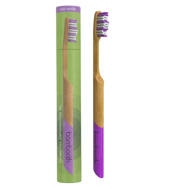 Bamboo Toothbrush - Coral Pink (Med/Soft)