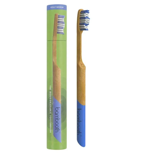 Bamboo Toothbrush - Sea Blue (Med/Soft)