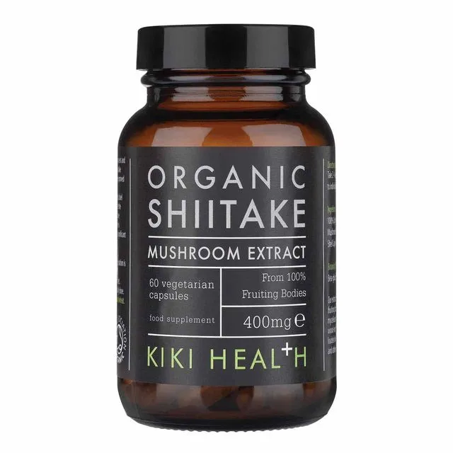 KIKI Health Organic Shiitake Extract Mushroom - 60 Vegicaps