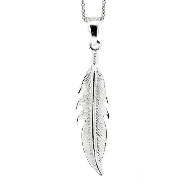 Simply Silver Feather Pendant