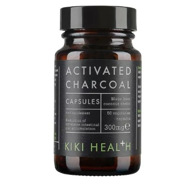 KIKI Health Activated Charcoal Capsules - 50 Vegicaps