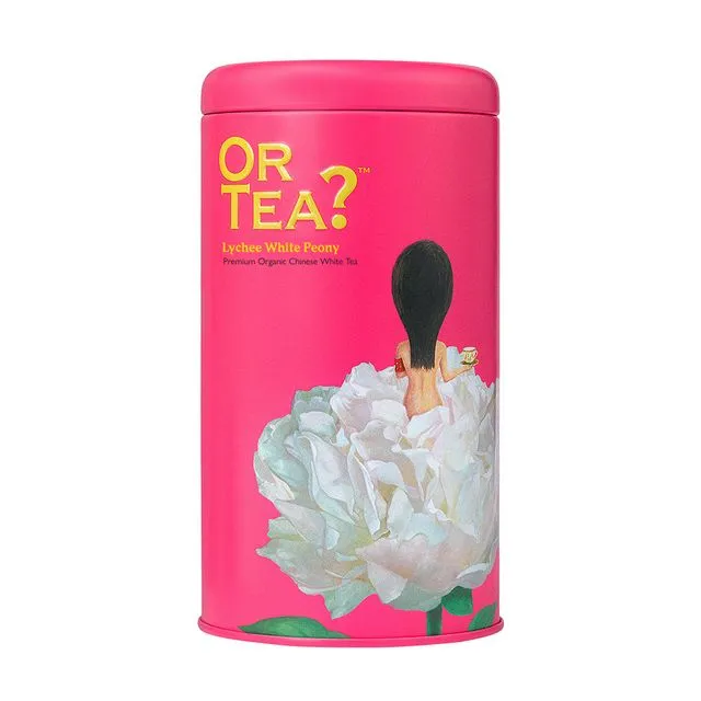Lychee White Peony- organic lychee flavored white tea - tin canister