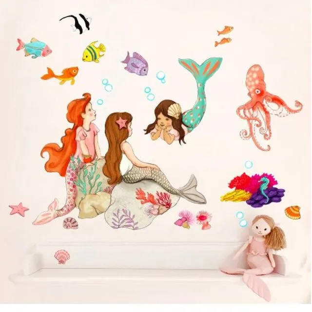 Mermaids Play Wall Stickers S