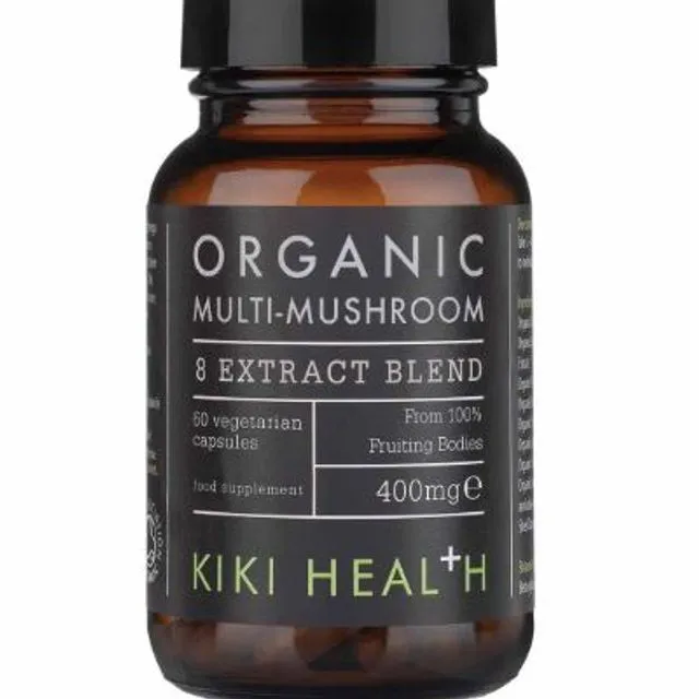 KIKI Health Organic 8 Mushroom Extract Blend - 60 Vegicaps