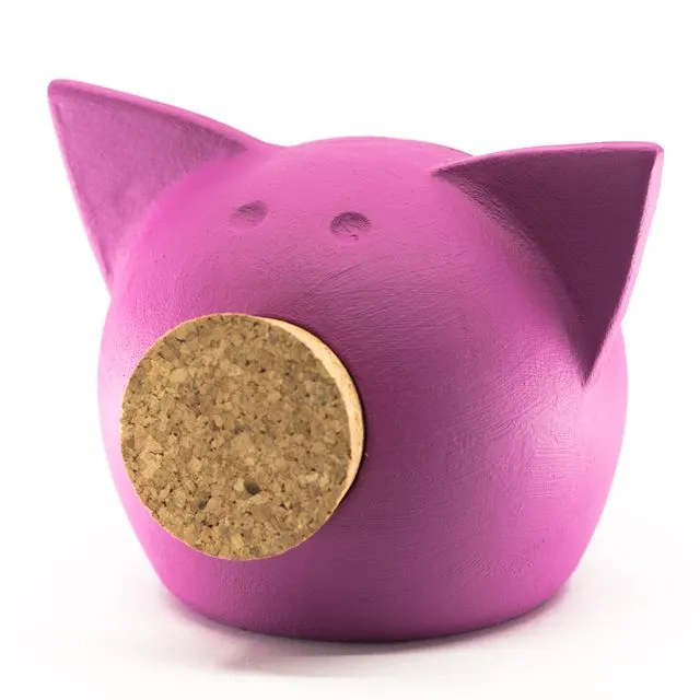 Chalk Collection Extra Small Magenta Piggy Bank
