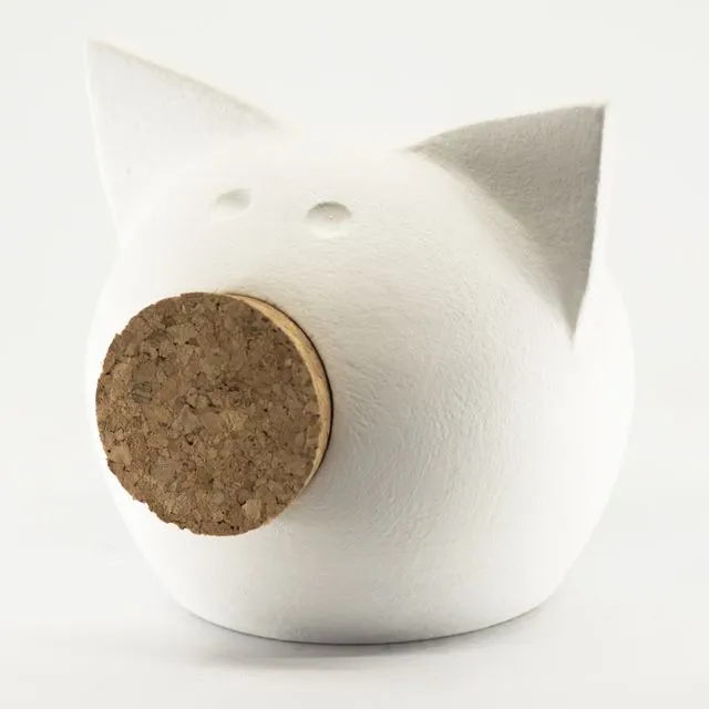 Chalk Collection Extra Small White Piggy Bank