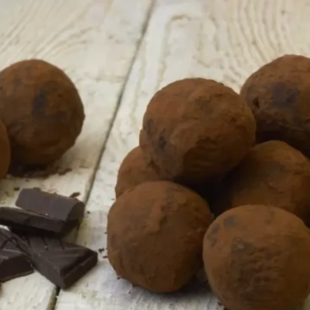 Dark Chocolate Rum-Almond Truffles | Box of 8 (Gluten Free, Vegan)