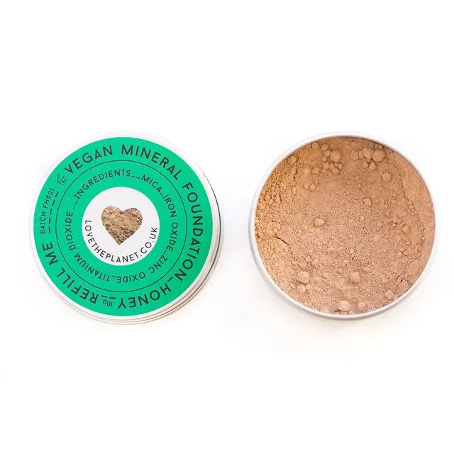 Vegan Mineral Foundation - Honey - Refillable Tin (10g)