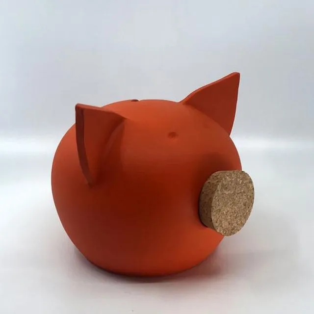Chalk Collection Medium Orange Piggy Bank