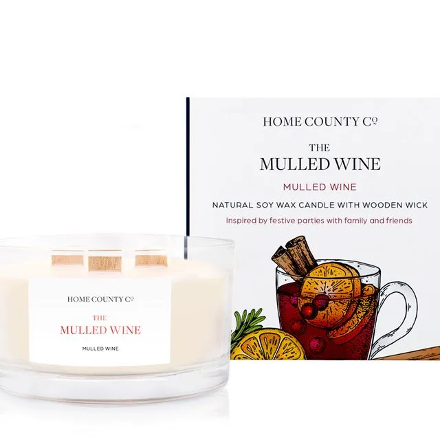 The Mulled Wine - Mulled Wine 3 Wick Soy Candle - Winter Collection