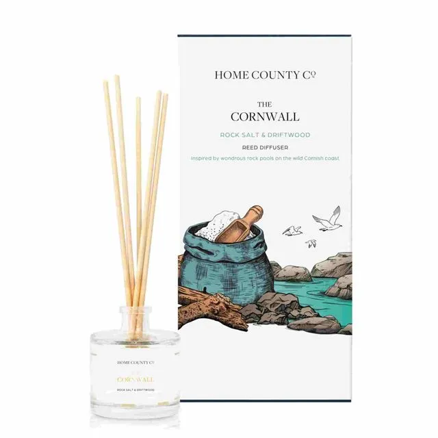 The Cornwall - Rock Salt and Driftwood 100ml Reed Diffuser