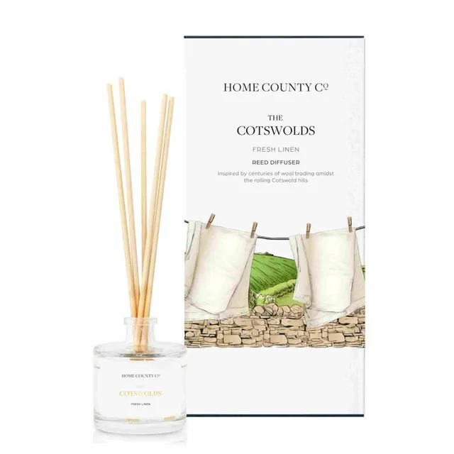 The Cotswolds - Fresh Linen 100ml Reed Diffuser