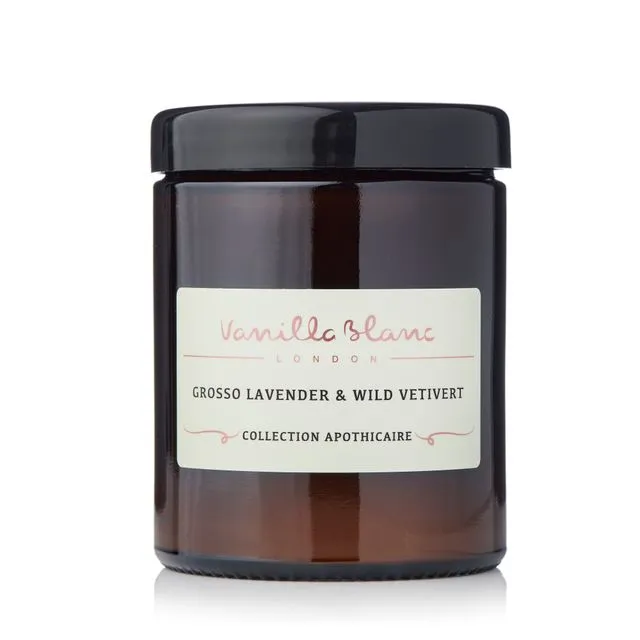 170 ML ORGANIC COCONUT CANDLE - Grosso Lavender & Wild Vetivert