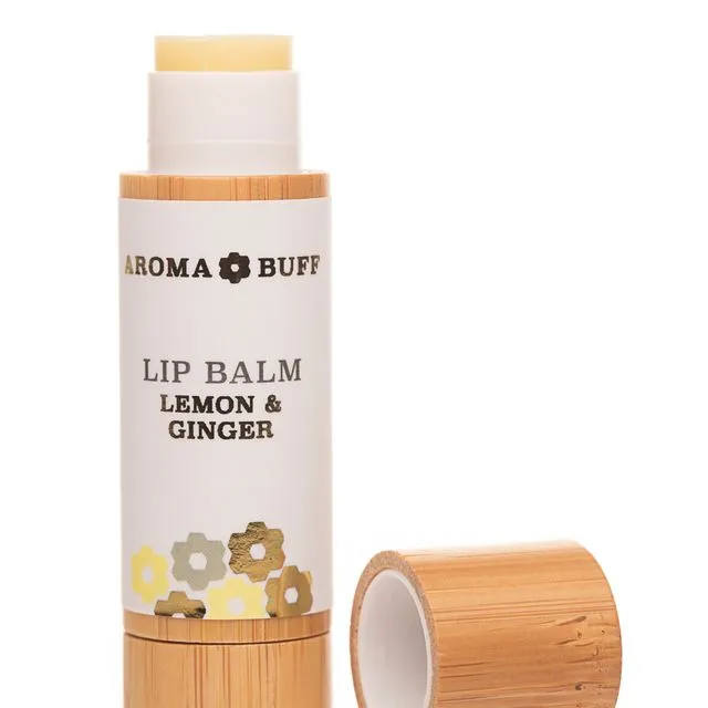 AromaBuff Lemon & Ginger Beeswax Lip Balm