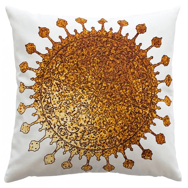 Coper Gold Cushion Cover, Sun