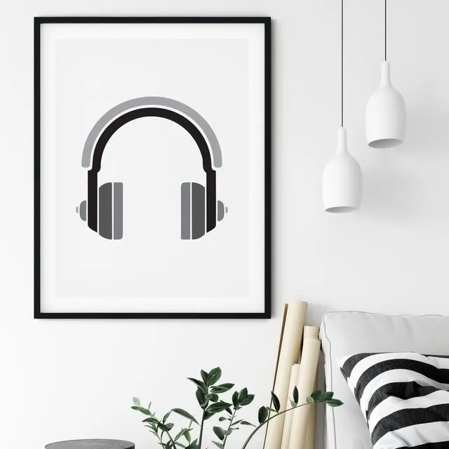 Headphones - Black and White