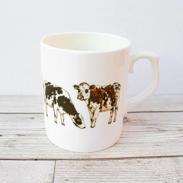 Cows Highland Bone China Mug | Hand Printed and Designed by Gemma Keith